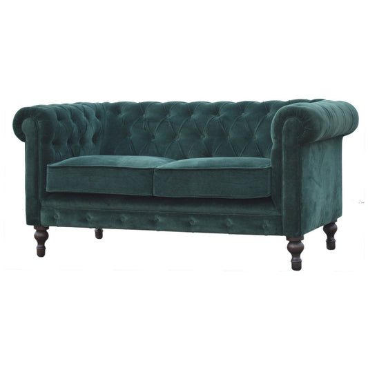Emerald Green Velvet Chesterfield Sofa: The Opulent Elegance-Kulani Home