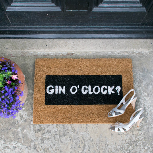 Gin O'Clock Glitter Doormat-Kulani Home