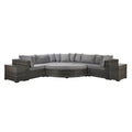 Grey Corner Set with Poof and End Tables-Kulani Home