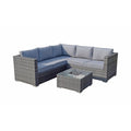 Grey Corner Sofa with Integrated Ice Bucket - The Perfect Outdoor Lounge Solution-Kulani Home