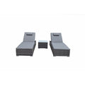 Grey Sun Loungers with Drinks Table: The Perfect Addition to Your Outdoor Oasis-Kulani Home