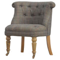 Hand-Carved Tweed Accent Chair-Kulani Home