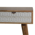 Ivory Carved Console Table-Kulani Home