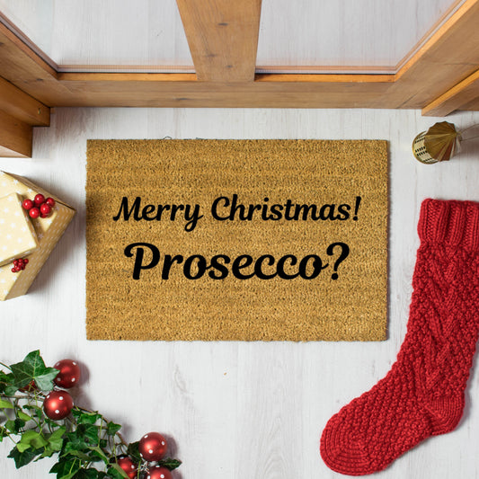Merry Christmas! Prossecco? Doormat-Kulani Home
