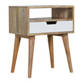 Nordic White Painted Bedside Table-Kulani Home