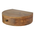 Rounded Oak-ish Wall Mounted Bedside with Drawer-Kulani Home