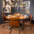 Rustic Elegance: Handcrafted Live Edge Acacia Wood Dining Table-Kulani Home