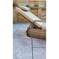 Serenity Deluxe Sun Lounger Set in Natural Brown Wicker-Kulani Home