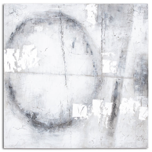 Silver and Grey Hand-Painted Canvas Masterpiece-Kulani Home