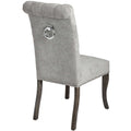Silver Roll Top Dining Chair with Ring Pull-Kulani Home