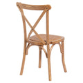 Solid Oak Cross Back Dining Chair-Kulani Home