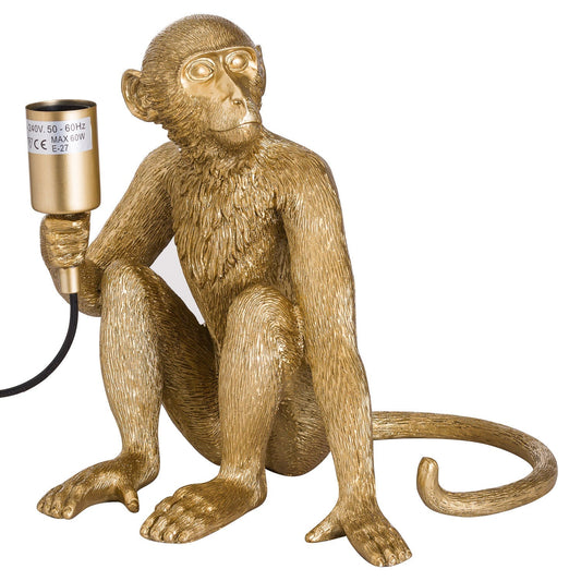 The Enchanting Primate Gold Table Lamp-Kulani Home