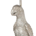 The Majestic Silver Avian Table Lamp with Grey Velvet Shade-Kulani Home