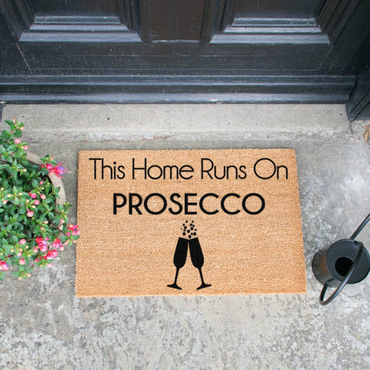 This Home Runs On Prosecco Doormat-Kulani Home