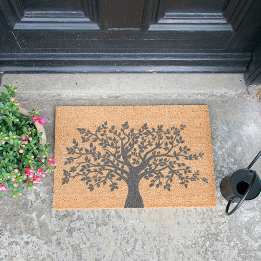 Tree of Life Grey Doormat-Kulani Home