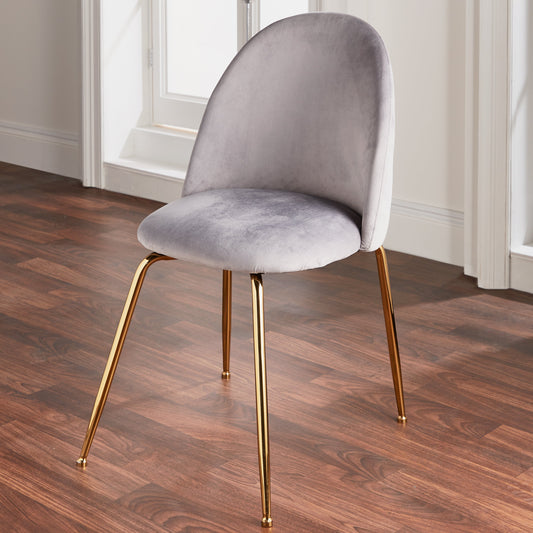 Velvet Dining Chairs - Gold Legs (set of 2)-Kulani Home