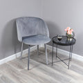 Grey Velvet Dining Chairs (Set of 2)