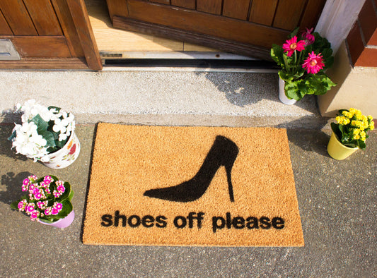 'Shoes Off Please' Welcome Doormat