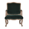 Regal Green Velvet French Style Chair