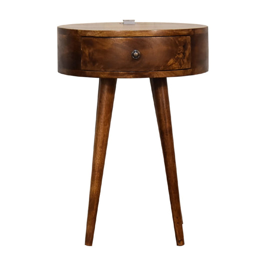 Chestnut Bedside Table with Reading Light