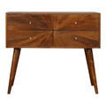 Sunrise Chestnut Wood Console Table: The Perfect Storage Solution for Every Home