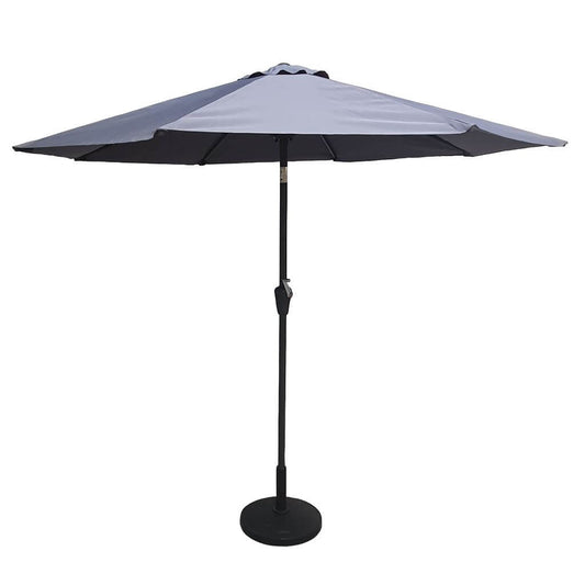3-Meter Table Parasol with Tilt Function and Stylish Grey Canopy-Kulani Home