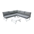 Adjustable Head Rest Aluminium Corner Sofa - The Kimmie Corner-Kulani Home