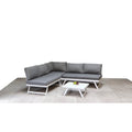 Adjustable Head Rest Aluminium Corner Sofa - The Kimmie Corner-Kulani Home