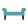 Aqua Velvet Bench: Luxurious Seating for Your Home-Kulani Home