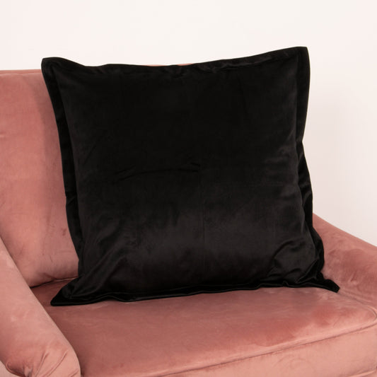 Black Velvet Cushion - Feather Filled-Kulani Home