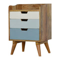 Blue and White Gradient Bedside Table-Kulani Home