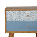 Blue Patterned Bedside Table: A Stylish Addition to Your Bedroom-Kulani Home
