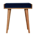 Blue Velvet Tray-Style Footstool: A Luxurious Addition to Your Home-Kulani Home