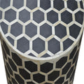 Bone Inlay Occasional Stool: A Versatile and Timeless Accent Piece-Kulani Home