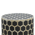 Bone Inlay Occasional Stool: A Versatile and Timeless Accent Piece-Kulani Home