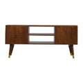 Brass Inlay Cut Out Media Console: A Stunning Addition to Your Living Space-Kulani Home