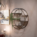 Brass Mirrored Wall Shelf-Kulani Home