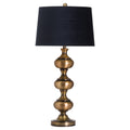 Bronze Table Lamp with Luxurious Black Velvet Shade-Kulani Home
