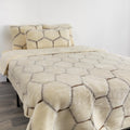 Cashmere Wool Quilt - Natural Hex-Kulani Home