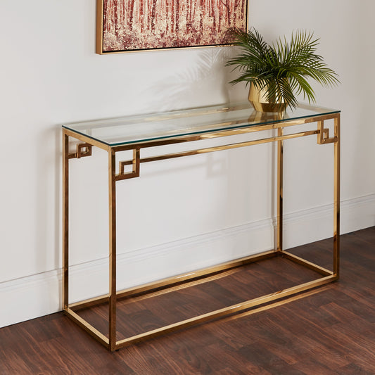 Cesar Gold Console Table-Kulani Home