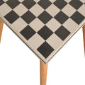 Checkered Oak-ish End Table: A Stylish Addition to Your Home-Kulani Home