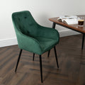 Chesterfield Green Dining Chairs (set of 2)-Kulani Home