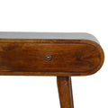 Chestnut Curved Edge Console Table-Kulani Home