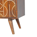 Chestnut Gold Inlay Abstract Storage Cabinet-Kulani Home