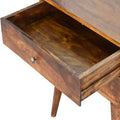 Chestnut Modern Solid Wood Bedside Table-Kulani Home