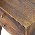 Chestnut Modern Solid Wood Bedside Table-Kulani Home