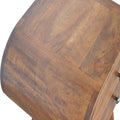 Chestnut Round Bedside Table: A Stylish and Functional Addition to Your Bedroom-Kulani Home