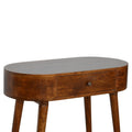 Chestnut Rounded Small Console Table-Kulani Home