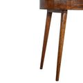Chestnut Rounded Small Console Table-Kulani Home