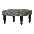 Chic Hand-Woven Cotton and Jute Durrie Bench with Solid Mango Wood Construction-Kulani Home
